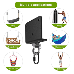 Support <span class=keywords><strong>de</strong></span> <span class=keywords><strong>sac</strong></span> <span class=keywords><strong>de</strong></span> <span class=keywords><strong>frappe</strong></span> lourd en acier pour boxe et MMA, fixation sur poutre, pivotant à 360 degrés, crochet <span class=keywords><strong>de</strong></span> suspension 900g - Product Image 2