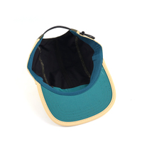 Sombrero de correr de 5 paneles personalizado, poliéster impermeable, corte láser, perforado, gorra de campamento, ala personalizada, logotipo reflectante, gorra de montar perforada