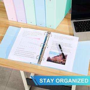 Cao cấp trọng lượng nhẹ 3 vòng A4 chất kết dính nhựa cho văn phòng tài liệu nộp hồ sơ Nhựa Chủ - Product Image 5