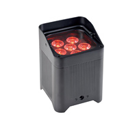 Projecteur PAR LED sans fil 18W RGBWAUV 6-en-1 pour discothèque, DJ, DMX, à batterie, pour fêtes et mariages