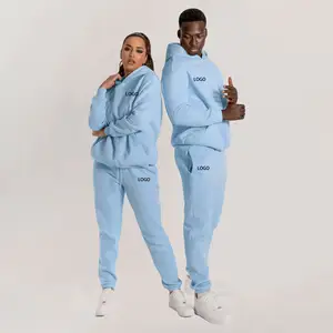 Sweats à capuche de luxe épais en coton vierge imprimé de logo personnalisé survêtement unisexe broderie en polaire sweats à capuche pour hommes en vrac