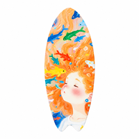 Aimant de réfrigérateur en céramique personnalisé en forme de planche de surf pour souvenirs touristiques et cadeaux promotionnels