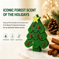 Savon de Noël fantaisie en forme de sapin de Noël, à l'huile essentielle de sapin de Balsam, hydratant, végétalien, cadeau de bain, vente en gros