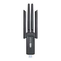 Nouveautés Adaptateur WiFi USB Mini Dongle Bluetooth Double Bande 1300 Mbps 2.4/5 GHz pour PC/Ordinateur Portable/Ordinateur de Bureau Récepteur Externe