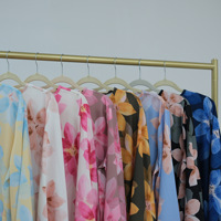 Nouvelle Abaya de Luxe Sharut en Gros, Robe Longue Musulmane de Dubaï pour Femme, Élégante Robe d'Été Modeste à Imprimé Floral