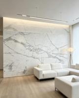 PAIA Marbre Blanc Calacatta Veiné Naturel Intemporel Unique Écologique Durable Imperméable Moderne Poli Grande Dalle Intérieur