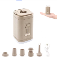 Pompe à air électrique portable mini, gonfleur pour jouets gonflables, bateaux, avec lampe torche LED et alarme SOS