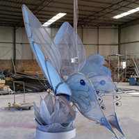 Fleurs en forme de papillon KH, fleurs artificielles géantes faites à la main, décoration de papillon pour mariage, Saint-Valentin, décorations de fête