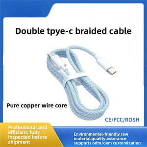 Câble de données double tête Type-C vers Type-C, âme en cuivre pur, gaine tressée, pour séries 15-17, compatible avec la charge rapide Honor <span class=keywords><strong>67W</strong></span> - Product Image 3