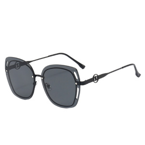 Fupai <b>Sunglasses</b> Metal Frame UV400 Protection Unisex Large <b>Square</b> Gradient Lenses For Cycling And Driving - Product Image 5