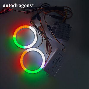 Anneaux lumineux LED universels RGBW en coton à commande par application, effet de poursuite, feux de jour, 140 mm - Product Image 3