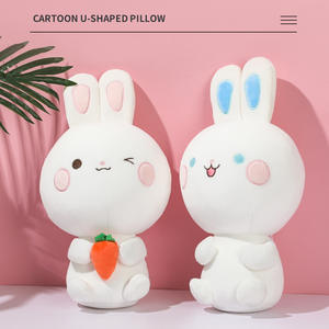 หมอนรองคอรูปตัว U ลายการ์ตูนกระต่าย สำหรับเด็กและผู้ใหญ่ ใช้ได้ทั้งชายและหญิง มีสีชมพู ฟ้า เหลืองให้เลือก - Product Image 1