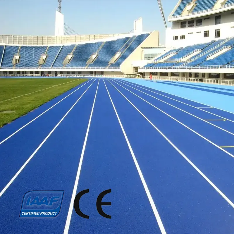 Iaaf Guaranteed Quality Prefabricated Outdoor Rubber Flooring Sport Surface Running Track Mater