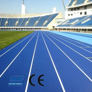 Iaaf assegurado qualidade profissional piso de borracha ao ar livre superfície esportiva corrida pista mater