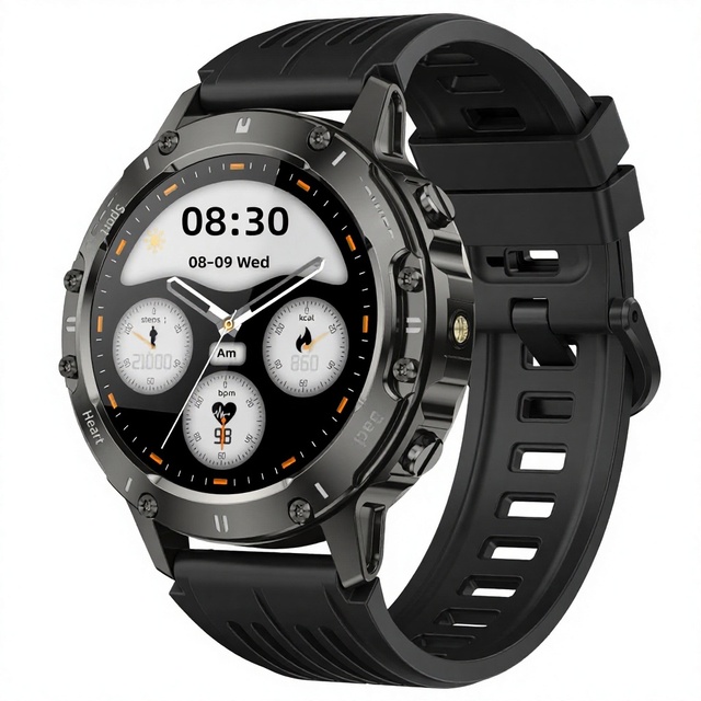 Baiyimei S81 Smart Watch Real-Time Heart Rate Blood Oxygen Monitoring Fitness Tracking Calls Life Waterproof Silicone TFT Screen