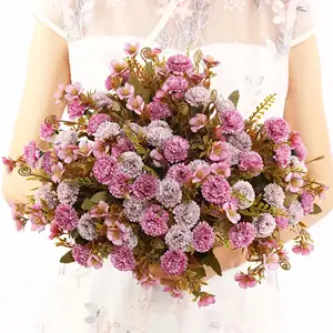 32cm Lilac hoa nhân tạo trang trí đám cưới cây nhân tạo trung tâm cho tiệc cưới sự kiện tiệc nhà
