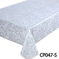 Nappe de table en PVC damassé européen de luxe, imperméable et anti-taches, pour la maison, l'hôtel, les mariages