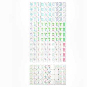 Nouvel ensemble de <span class=keywords><strong>mahjong</strong></span> américain de luxe moderne bleu, 160 tuiles gravées en acrylique, pliable et portable, <span class=keywords><strong>jeu</strong></span> familial, collection 2026 à succès - Product Image 4