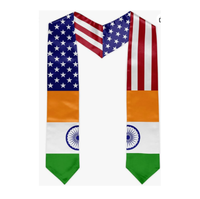 Pays mixte Usa Haïti Drapeau Graduation Étole Drapeau National Graduation Sash Pennant Style pour les diplômés