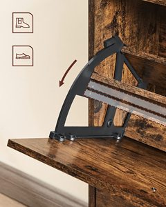 <span class=keywords><strong>Meuble</strong></span> à chaussures autoportant en bois, style <span class=keywords><strong>industriel</strong></span>, à deux niveaux, avec tiroirs rabattables, de <span class=keywords><strong>type</strong></span> étroit, pour entrée - Product Image 2