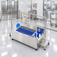 Système de barrière hygiénique avancé avec machine de nettoyage des semelles de chaussures et équipement de désinfection du personnel pour l'industrie alimentaire