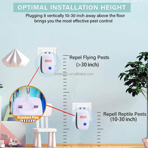 Repelente Eléctrico de Plagas Ultrasónico para Interiores, Controla Mosquitos, Elimina Insectos y Arañas de Forma Eficaz, Seguro para Humanos y Mascotas, Uso en Exteriores - Product Image 4