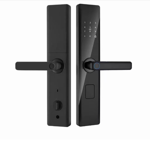 قفل باب ذكي شبه آلي من هاي فوكس مع بصمة الإصبع وكلمة المرور وتطبيق تويا مع مقبض وقفل مدمج - Product Image 4