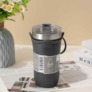 Take Away Tumbler Stainless Steel Vacuum Insulated <b>Cup</b> With Silicone Sleeve 710ml For Travel Minimalist Design - Product Image 6