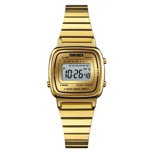<span class=keywords><strong>Orologio</strong></span> <span class=keywords><strong>Digitale</strong></span> da <span class=keywords><strong>Donna</strong></span> Skmei Ultra-sottile in Acciaio Inossidabile di Alta Qualità, Vendita all'Ingrosso dalla Fabbrica, <span class=keywords><strong>Orologio</strong></span> Thailandese Dorato - Product Image 1