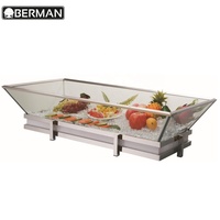 Pemasok Peralatan Dapur Restoran, Rak Display Makanan Laut, Buffet, Pendingin Es dengan Lampu LED