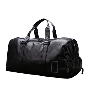 Sac de sport en cuir PU grande capacité personnalisé avec séparation humide/sec, sac de <span class=keywords><strong>voyage</strong></span> portable pour les courts séjours, tendance - Product Image 1