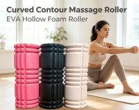 Rouleau de massage en mousse EVA+PVC creuse 33 cm pour massage des tissus profonds, amincissement des jambes, relaxation du dos et entraînement des fascias - Unisexe