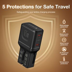 Adaptador de Viaje Universal de Bolsillo Wontravel OEM ODM, 65w, para Kits de Bienvenida de Hotel - Product Image 3