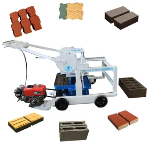 Kaidong QTM4-40 manual clay force moulding building egg laying brick making concrete cement block machine