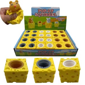 Jincan Sáng Tạo Giải nén dễ thương pho mát chuột cốc Pinch âm nhạc bóp Vent sóc cốc giảm căng thẳng Đồ chơi - Product Image 3