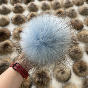 <span class=keywords><strong>Pompon</strong></span> en fourrure de raton laveur coloré 13cm-18cm, vente en <span class=keywords><strong>gros</strong></span>, chine, Offre Spéciale - Product Image 2