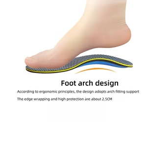 Espuma <span class=keywords><strong>EVA</strong></span> Absorción de impactos Fascitis plantar Alivio Transpirabilidad Pie plano Ortopédico Plantilla de soporte de arco de 2,8 cm - Product Image 4