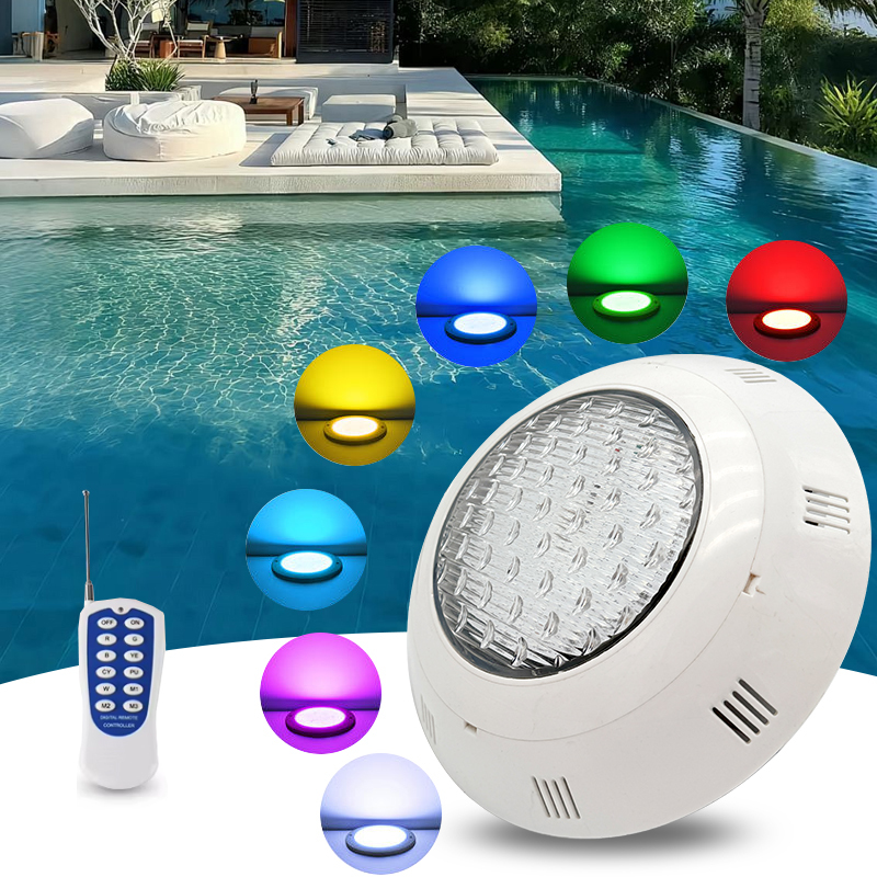 LED Pool Light ABS PC Body RGB Decorative Swimming Pool Landscape Waterproof with IP68 Rating E27 Base Type