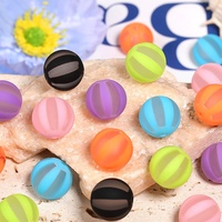 Nouveau Offre Spéciale 16mm coloré rond acrylique givre pastèque perles pour gros collier perles stylo bijoux