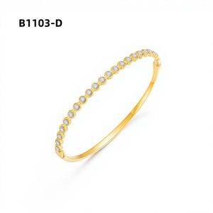 เอมี่ เอมี่ แฟชั่น แบงเกิล B1103 สร้อยข้อมือเทนนิสประดับเพทายชุบเงินของขวัญเครื่องประดับคลาสสิกสำหรับผู้หญิง - Product Image 2