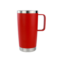 Heißer Verkauf: Großhandel 20oz Isolierte Vakuum-Edelstahl-Reisebecher mit Griff, Auslaufsicherer Thermobecher für Bier und Kaffee
