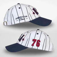Gorra de Béisbol Estilo Americano a Rayas, Visera Rígida, Aspecto de Textura Única, Gorra Casual de Moda para Uso Diario en la Calle y Fiestas