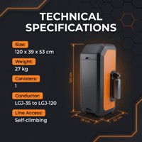 Robot de revêtement pour réseau de distribution rural, monocylindre, portable sur site