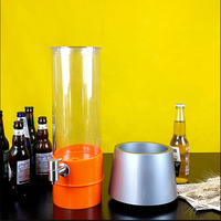 Matériel de PC de distributeur de tour de bière carrée portable pour la glace de jus de vin de barre pour les fêtes de famille et l'effet de lueur fraîche