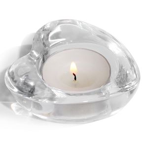 Em forma de coração transparente vidro chá luz vela golder para o casamento mesa decoração - Product Image 3