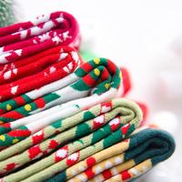 Calcetines Navideños Jacquard OEM con Diseño de Papá Noel, Muñeco de Nieve y Reno, de Algodón Peinado, para Mujer, a Media Pantorrilla, Diseño Personalizado