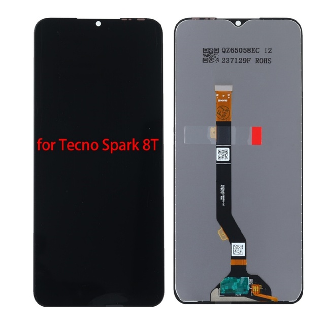 Cell Phone Screen Wholesale 6.6" Mobile Phone LCD Screen for Tecno Spark 8T KG6P Replacement LCD Display Touch Screen Digitizer