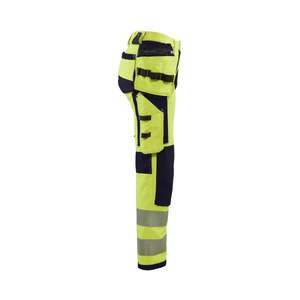 BLAKLADER - 719716423389C34 Women's Hi-Vis <b>trousers</b> with 4-way-<b>stretch</b> Yellow/<b>Navy</b> blue - EAN 7330509729410 HI-VIS WORKWEAR - Product Image 5
