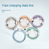 Kabel Pengisian Cepat Type-C ke Type-C Berwarna Abu-abu, Kabel Data USB-C PD60W/100W untuk iPhone 15/16, MacBook, Ponsel