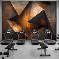 Papel Tapiz Autoadhesivo Impermeable para Decoración de Paredes Interiores, Textura Metálica de Óxido, Geometría 3D, Mural de Pared